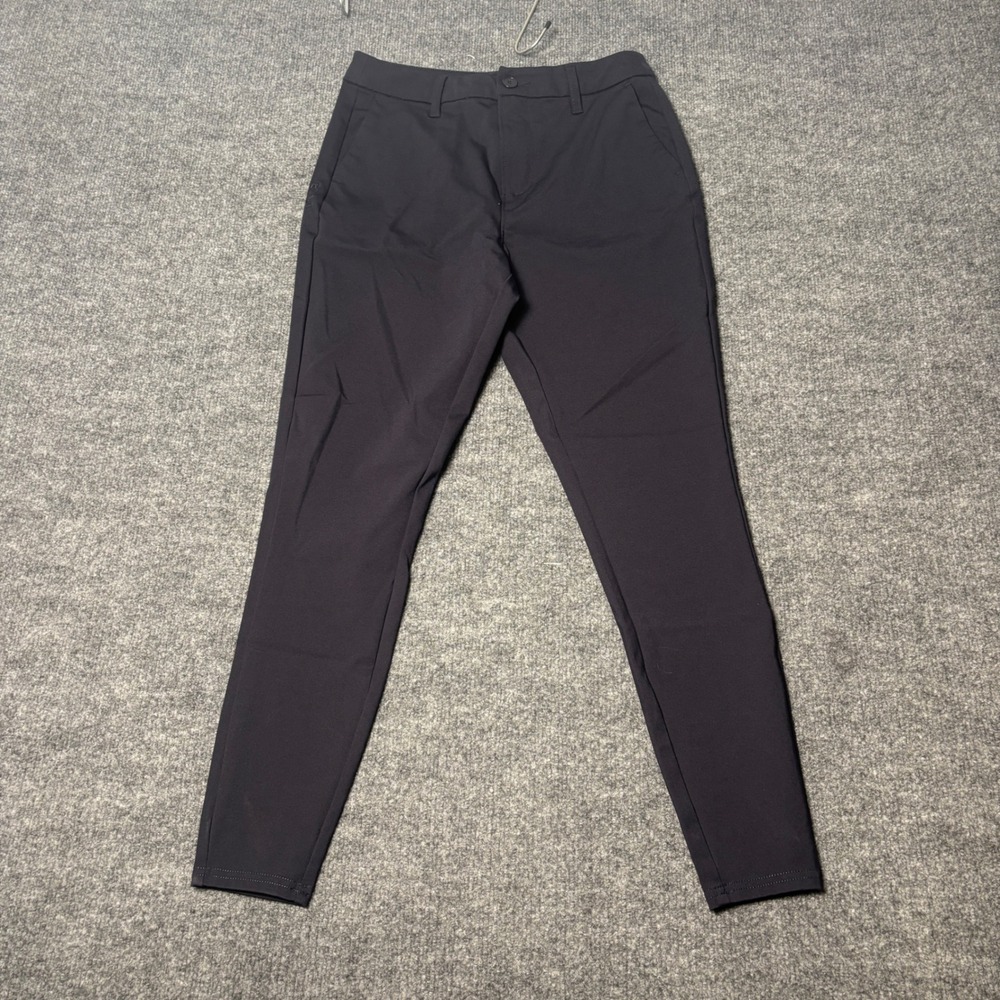 BYLT Everyday Pant Womens Medium Navy Slim Fit Performance Trousers yoga Pilates